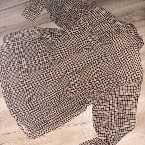 Vintage Prefab Classics Plaid Corduroy Button Up Large - Picture 7 of 9